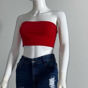 Stylish Red Tube Top